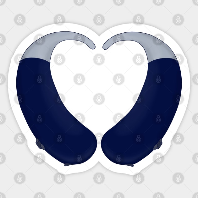 Heart and Hearing Aid Sticker by DiegoCarvalho